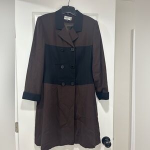 Kasper Color Block Double-Breasted Dress